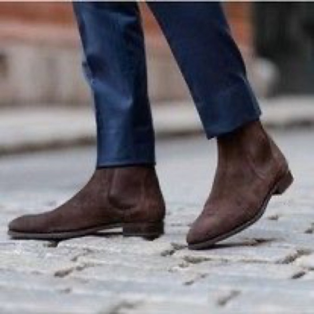 Aldo Mr. B's Brown Suede Chelsea Boot Size 12 LIKE NEW